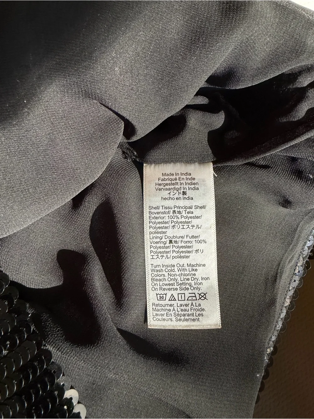 J. Crew Black Sequin Tank Top Size Medium NWT Style BN172